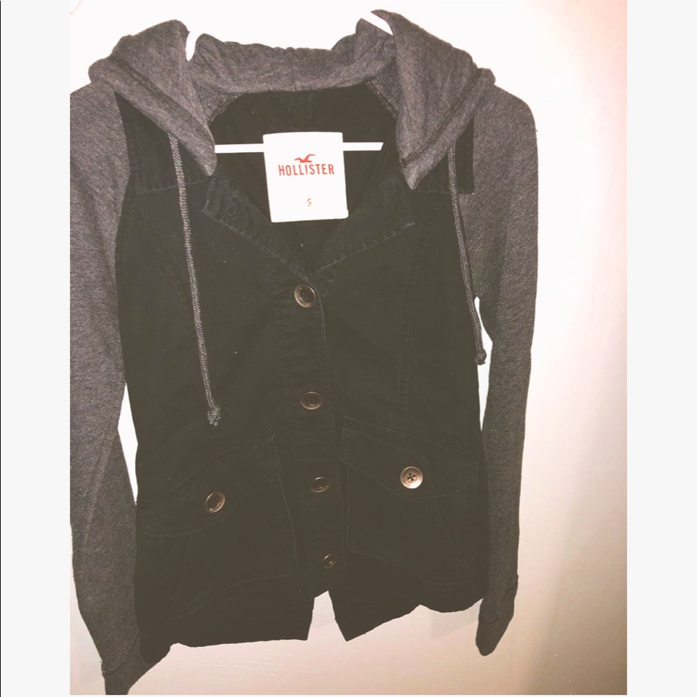 Black and Gray Jean Jacket